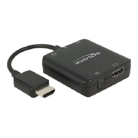 Delock 4K compact - Extraktor zvukového signálu HDMI - černá