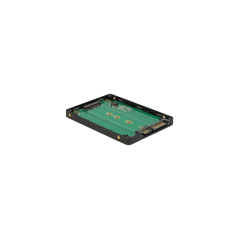 Delock Converter SATA 22 Pin to M.2 - Bay adaptér pro datový sklad - 2.5" to M.2 - černá, stříbrná