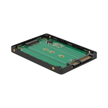 Delock Converter SATA 22 Pin to M.2 - Bay adaptér pro datový sklad - 2.5" to M.2 - černá, stříbrná