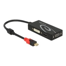 Delock - Nástroj pro převod videa - DisplayPort - DVI, HDMI, VGA - černá - maloobchod 62855