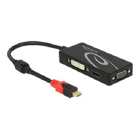 Delock - Nástroj pro převod videa - DisplayPort - DVI, HDMI, VGA - černá - maloobchod 62855