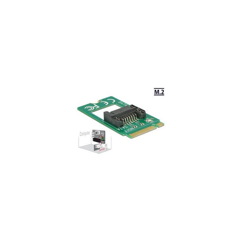 Delock Adapter M.2 Key B male SATA 7 pin - Adaptér rozhraní - SATA 6Gb/s - M.2 Card