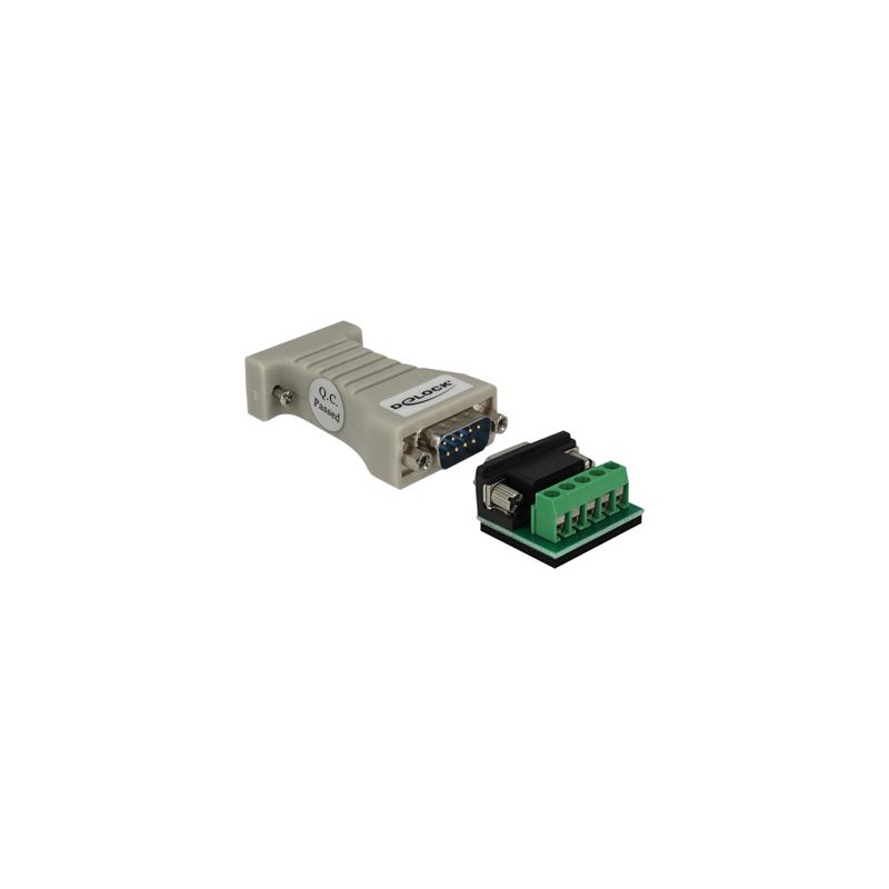Delock Converter 1 x Serial RS-232 DB9 female to 1 x Serial RS-422/485 DB9 male with ESD protection 15 kV - Sériový adaptér