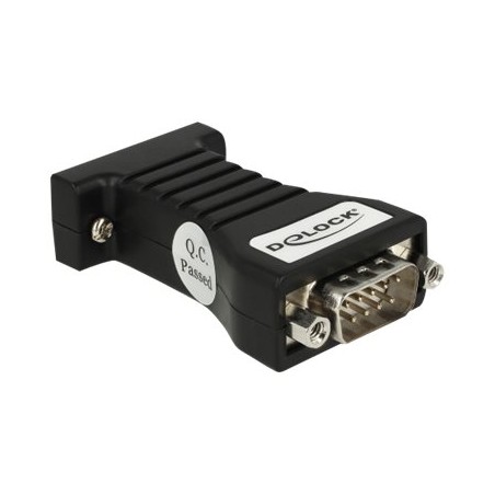 Delock Isolator 1 x Serial RS-232 DB9 female to 1 x Serial RS-232 DB9 male 3 kV - Surge isolator - černá