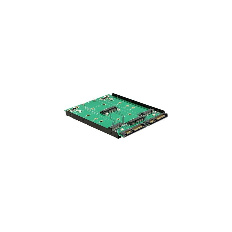Delock Converter 2 x SATA 22 pin Dualport 2 x M.2 / 2 x mSATA - Řadič úložiště - mSATA, M.2 - M.2 Card / mSATA - SATA 6Gb/s