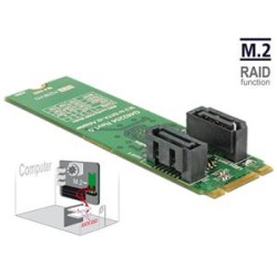 Converter M.2 Key B+M male 2 x SATA 7, Converter M.2 Key B+M male 2 x SATA 7