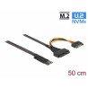 Delock - Adaptér rozhraní - 2.5", M.2 - NVMe PCIe - U.2