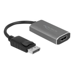 Delock - Video adaptér - DisplayPort s piny (male) zamykací do HDMI, USB-C (pouze napájení) se zdířkami (female) - 20 cm