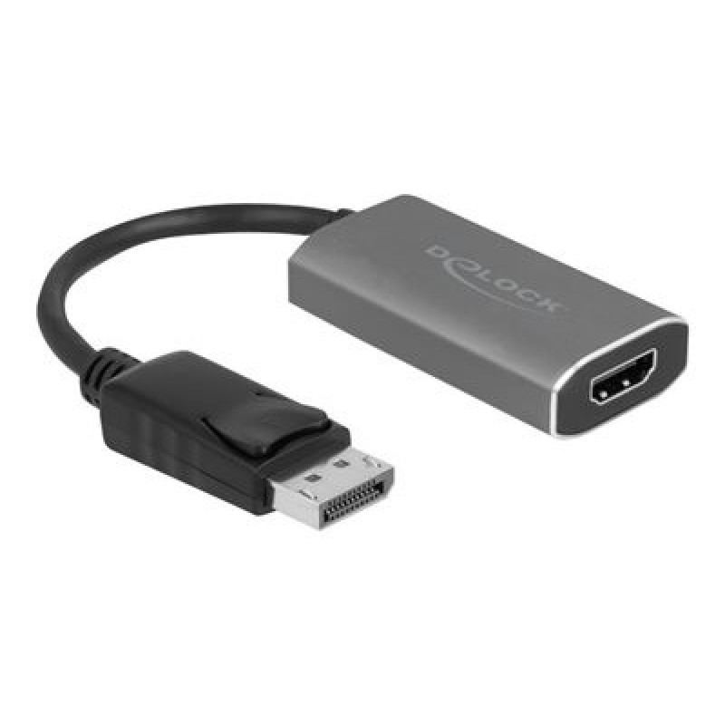 Delock - Video adaptér - DisplayPort s piny (male) zamykací do HDMI, USB-C (pouze napájení) se zdířkami (female) - 20 cm