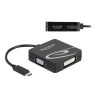 Delock - High Speed - video adaptér - jeden spoj - 24 pin USB-C s piny (male) do 15 pin D-Sub (DB-15), DVI-I, HDMI, DisplayPort