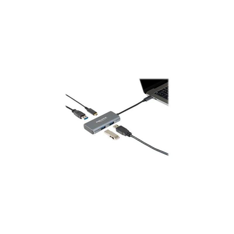 Delock - Rozbočovač - 3 x USB 3.2 Gen 2 + 1 x USB-C 3.2 Gen 2 - desktop