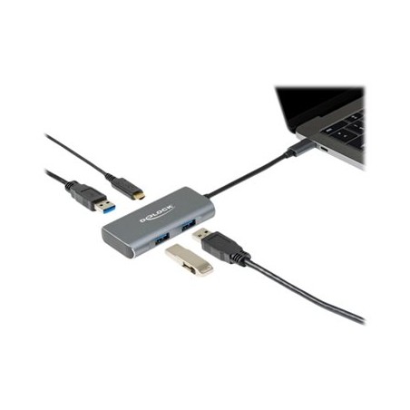 Delock - Rozbočovač - 3 x USB 3.2 Gen 2 + 1 x USB-C 3.2 Gen 2 - desktop