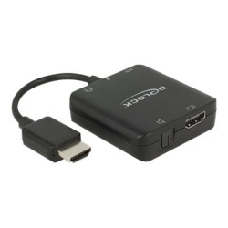 Delock HDMI Audio Extractor 4K 60 Hz compact - Extraktor zvukového signálu HDMI - černá