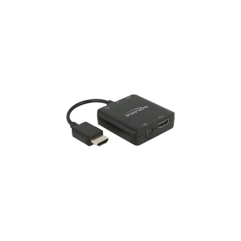 Delock HDMI Audio Extractor 4K 60 Hz compact - Extraktor zvukového signálu HDMI - černá