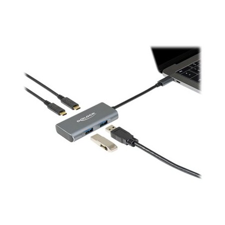Delock - Rozbočovač - 2 x USB 3.2 Gen 2 + 2 x USB-C 3.2 Gen 2 - desktop