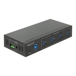 Delock External Industry Hub 4 x USB 3.0 Type-A with 15 kV ESD protection - Rozbočovač - 4 x SuperSpeed USB 3.0 - pro