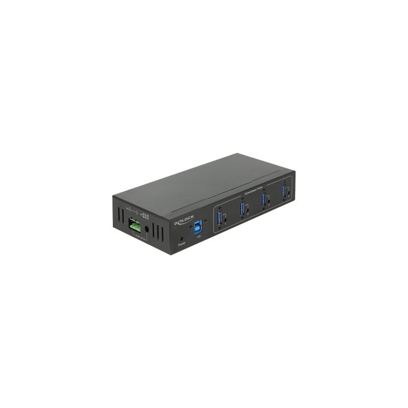 Delock External Industry Hub 4 x USB 3.0 Type-A with 15 kV ESD protection - Rozbočovač - 4 x SuperSpeed USB 3.0 - pro