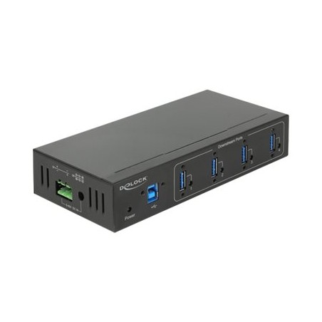 Delock External Industry Hub 4 x USB 3.0 Type-A with 15 kV ESD protection - Rozbočovač - 4 x SuperSpeed USB 3.0 - pro