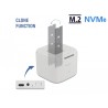 Delock - Dokovací stanice HDD - oddílů: 2 - M.2 - M.2 NVMe Card - USB 3.2 (Gen 2) - bílá