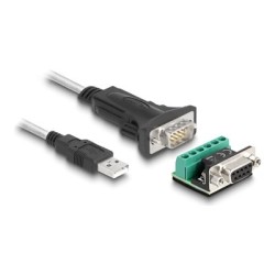 Delock - Sériový adaptér - USB 2.0 - RS-422/485 x 1 - cerná, pruhledná