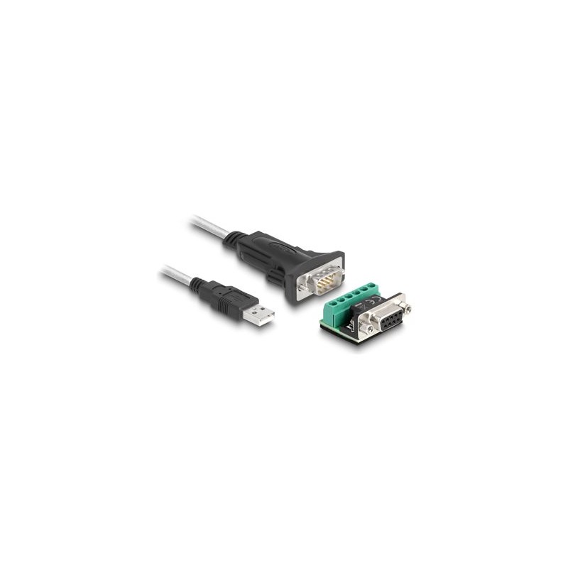 Delock - Sériový adaptér - USB 2.0 - RS-422/485 x 1 - cerná, pruhledná