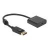 Delock - Video adaptér - DisplayPort s piny (male) s jazýčkem do HDMI se zdířkami (female) - 20 cm - černá - aktivní, podpora