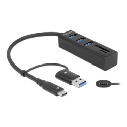 Delock - Rozbočovač - 3 x USB 3.2 Gen 1 + 1 x USB-C 3.2 Gen 1 - desktop