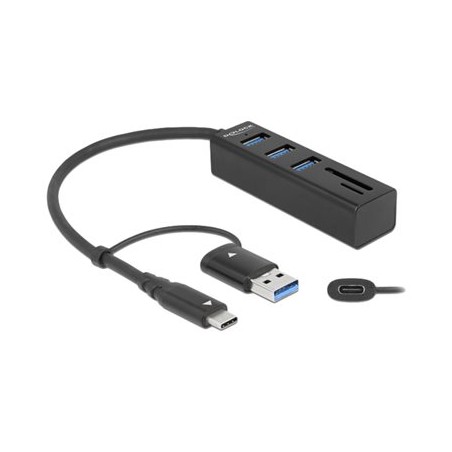Delock - Rozbočovač - 3 x USB 3.2 Gen 1 + 1 x USB-C 3.2 Gen 1 - desktop
