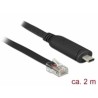 Delock - Sériový adaptér - USB-C - RS-232 x 1 - cerná