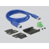 Delock External Industry Hub 10 x USB 3.0 Type-A with 20 kV ESD protection - Rozbočovač - 10 x SuperSpeed USB 3.0 - lze