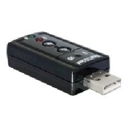 Delock - Zvuková karta - 24 bitů - 96 kHz - 7.1 - USB 2.0 - CM6533