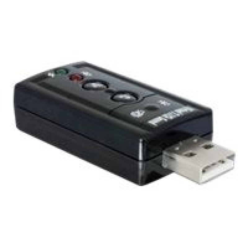Delock - Zvuková karta - 24 bitů - 96 kHz - 7.1 - USB 2.0 - CM6533