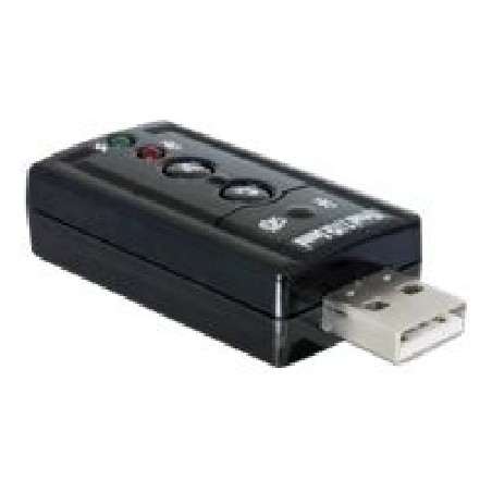 Delock - Zvuková karta - 24 bitů - 96 kHz - 7.1 - USB 2.0 - CM6533