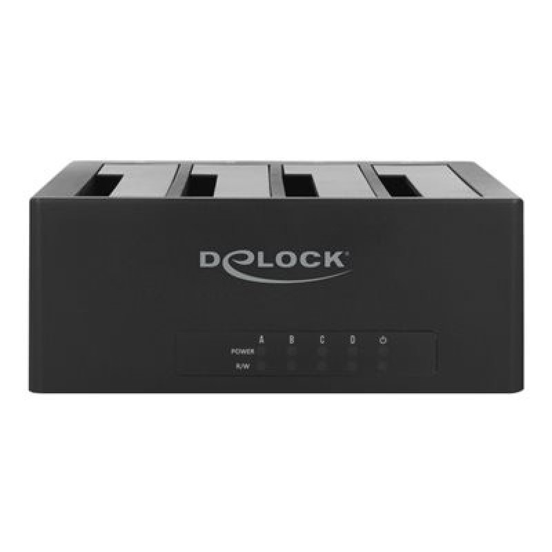 Delock USB Type-C Docking Station for 4 x SATA HDD / SSD - Dokovací stanice HDD - oddílů: 4 - 2,5" / 3,5" sdílené - SATA 6Gb/s