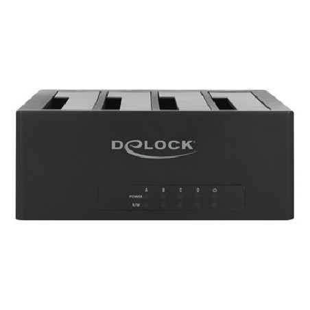 Delock USB Type-C Docking Station for 4 x SATA HDD / SSD - Dokovací stanice HDD - oddílů: 4 - 2,5" / 3,5" sdílené - SATA 6Gb/s