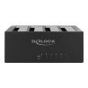 Delock USB Type-C Docking Station for 4 x SATA HDD / SSD - Dokovací stanice HDD - oddílů: 4 - 2,5" / 3,5" sdílené - SATA 6Gb/s