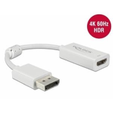 Delock - Nástroj pro převod videa - DisplayPort - HDMI - bílá