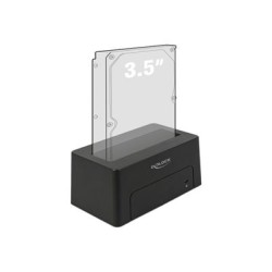 Delock - Dokovací stanice HDD - oddílů: 1 - SATA 6Gb/s - USB 3.1 (Gen 2) - černá