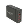 Delock USB Charger 1 x USB Type-C PD + 3 x USB Type-A 60 W - Síťový adaptér - AC 100-240 V - 60 Watt - výstupní konektory: 4