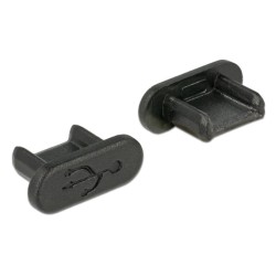 Delock Dust Cover for USB 2.0 Micro-B Female - Krytka proti prachu - cerná (balení 10 kusu)