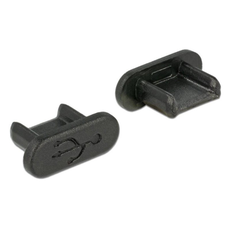 Delock Dust Cover for USB 2.0 Micro-B Female - Krytka proti prachu - cerná (balení 10 kusu)