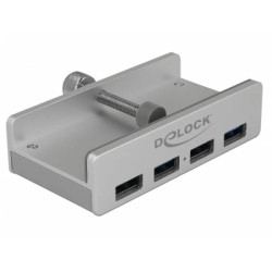 Delock External USB 3.0 4 Port Hub with Locking Screw - Rozbočovač - 4 x SuperSpeed USB 3.0 - desktop