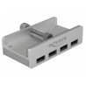 Delock External USB 3.0 4 Port Hub with Locking Screw - Rozbočovač - 4 x SuperSpeed USB 3.0 - desktop
