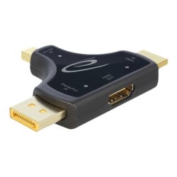 Delock 3 in 1 Monitor Adapter with HDMI / DisplayPort / mini DisplayPort in to HDMI out with 4K 60 Hz - Video / audio adaptér