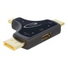 Delock 3 in 1 Monitor Adapter with HDMI / DisplayPort / mini DisplayPort in to HDMI out with 4K 60 Hz - Video / audio adaptér