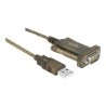 Delock Adapter USB 2.0 Type-A 1 x Serial DB9 RS-232 - Sériový adaptér - USB - RS-232 x 1 - průhledná