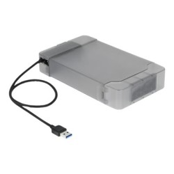 Delock USB Type-A to SATA Converter with 3.5" Protection Cover - Adaptér rozhraní - SATA 6Gb/s - USB 3.0 - černá