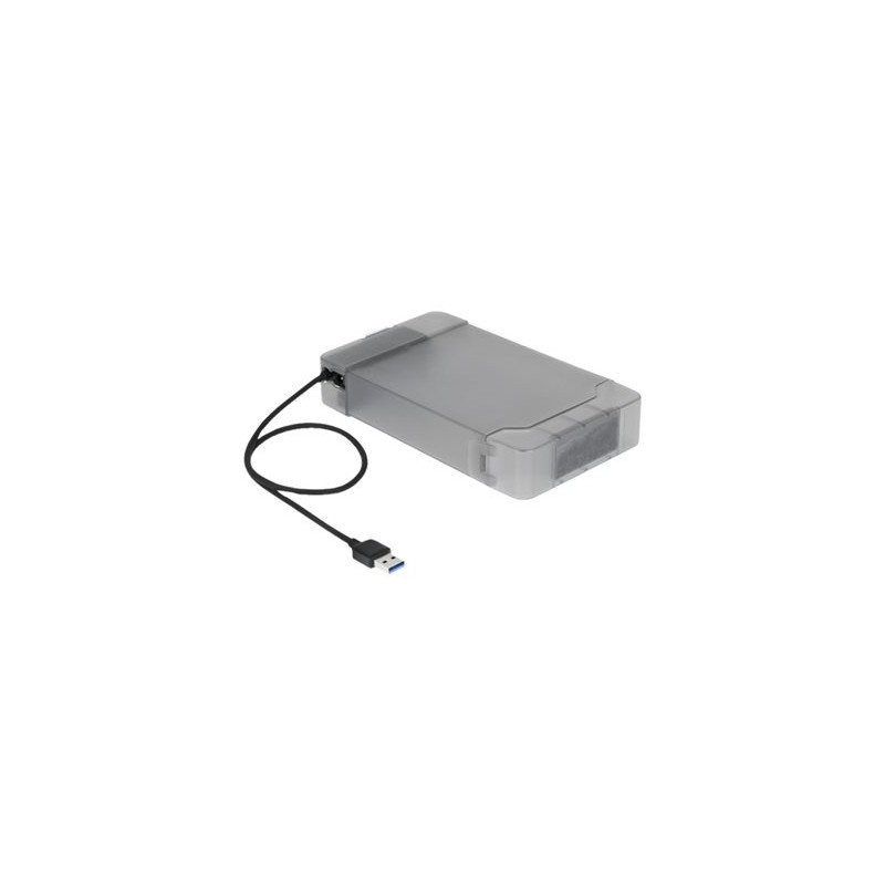 Delock USB Type-A to SATA Converter with 3.5" Protection Cover - Adaptér rozhraní - SATA 6Gb/s - USB 3.0 - černá