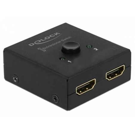 Delock HDMI 2 - 1 bidirectional 4K 60 Hz compact - Retail Box - spínač video/audio - 2 x HDMI - desktop