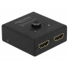 Delock HDMI 2 - 1 bidirectional 4K 60 Hz compact - Retail Box - spínač video/audio - 2 x HDMI - desktop